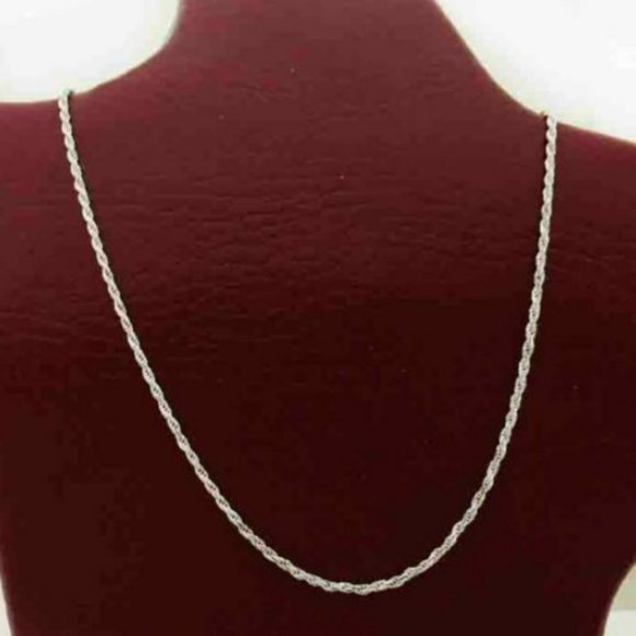 ROPE CHAIN .925 Sterling Silver - 18" Long